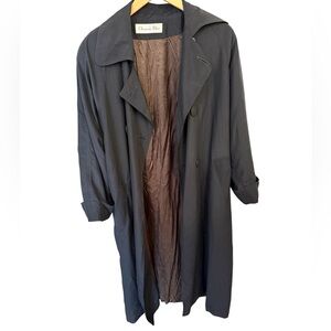 Vintage Christian Dior Black Trench Coat